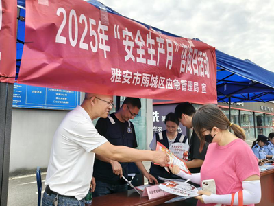 雨城区2025年“安全生产月”咨询日活动 三维模式激发全民安全参与热情